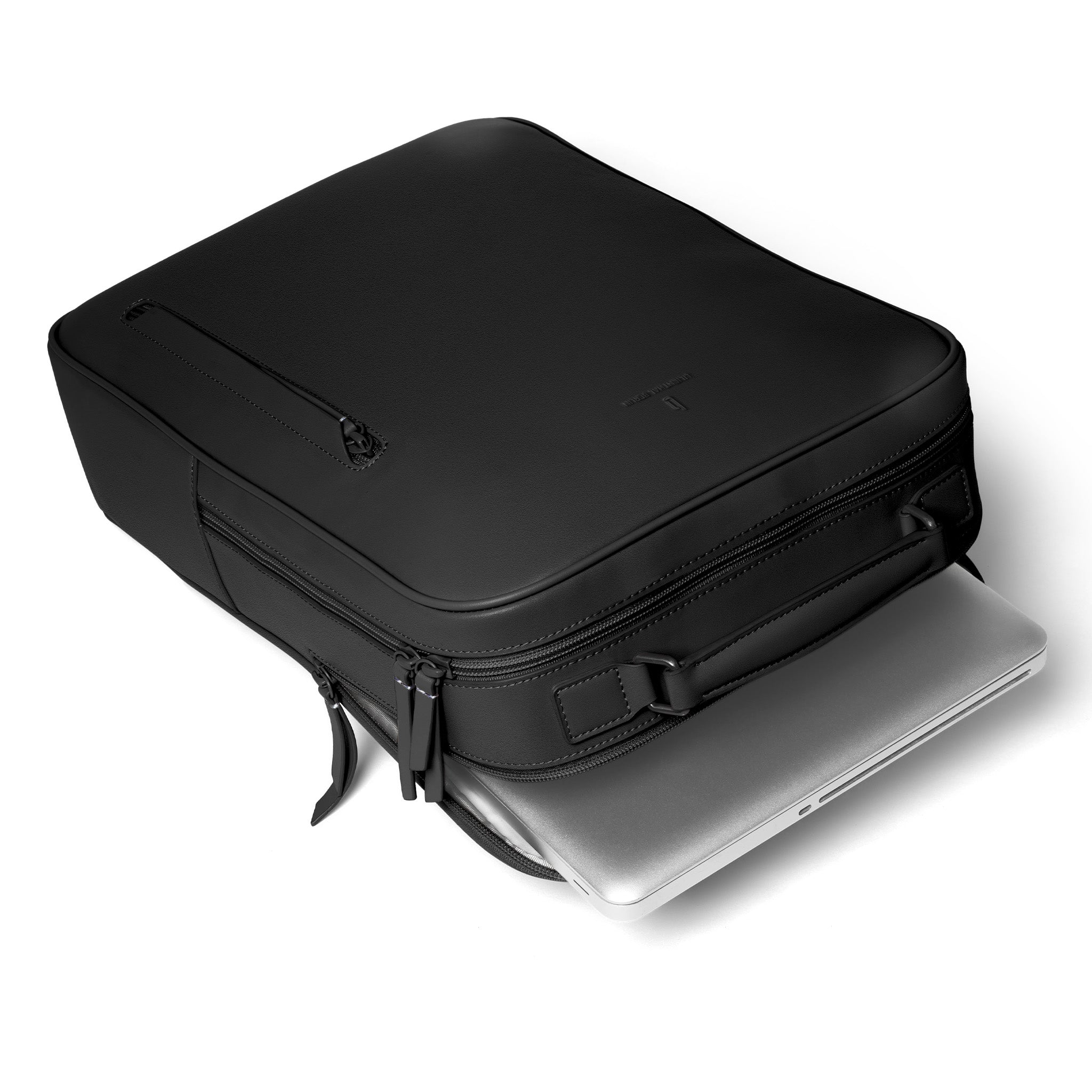 Minimalist Backpack Cactus Leather Black - Lilienthal Berlin