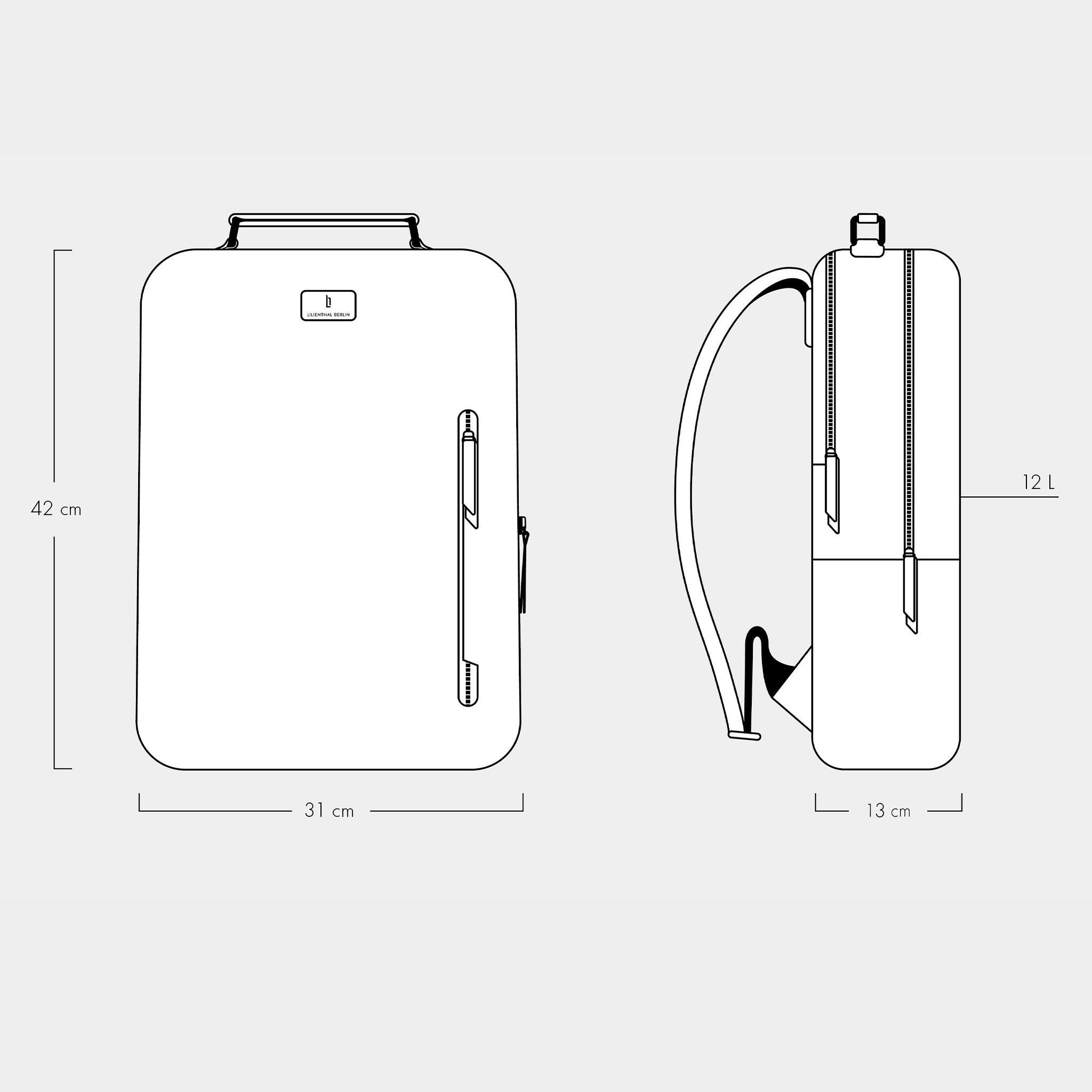 Minimalist Backpack Cactus Leather Navy Blue - Lilienthal Berlin