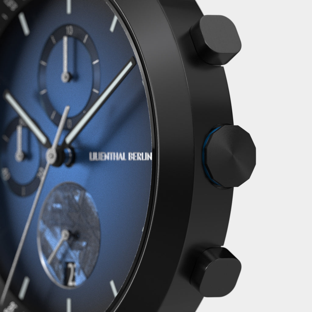 Chronograph Meteorite – Blue Flare