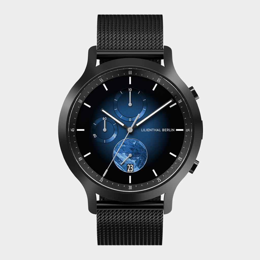 Chronograph Meteorite – Blue Flare