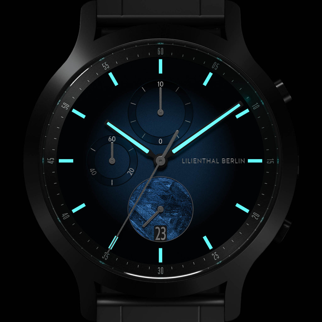 Chronograph Meteorite – Blue Flare