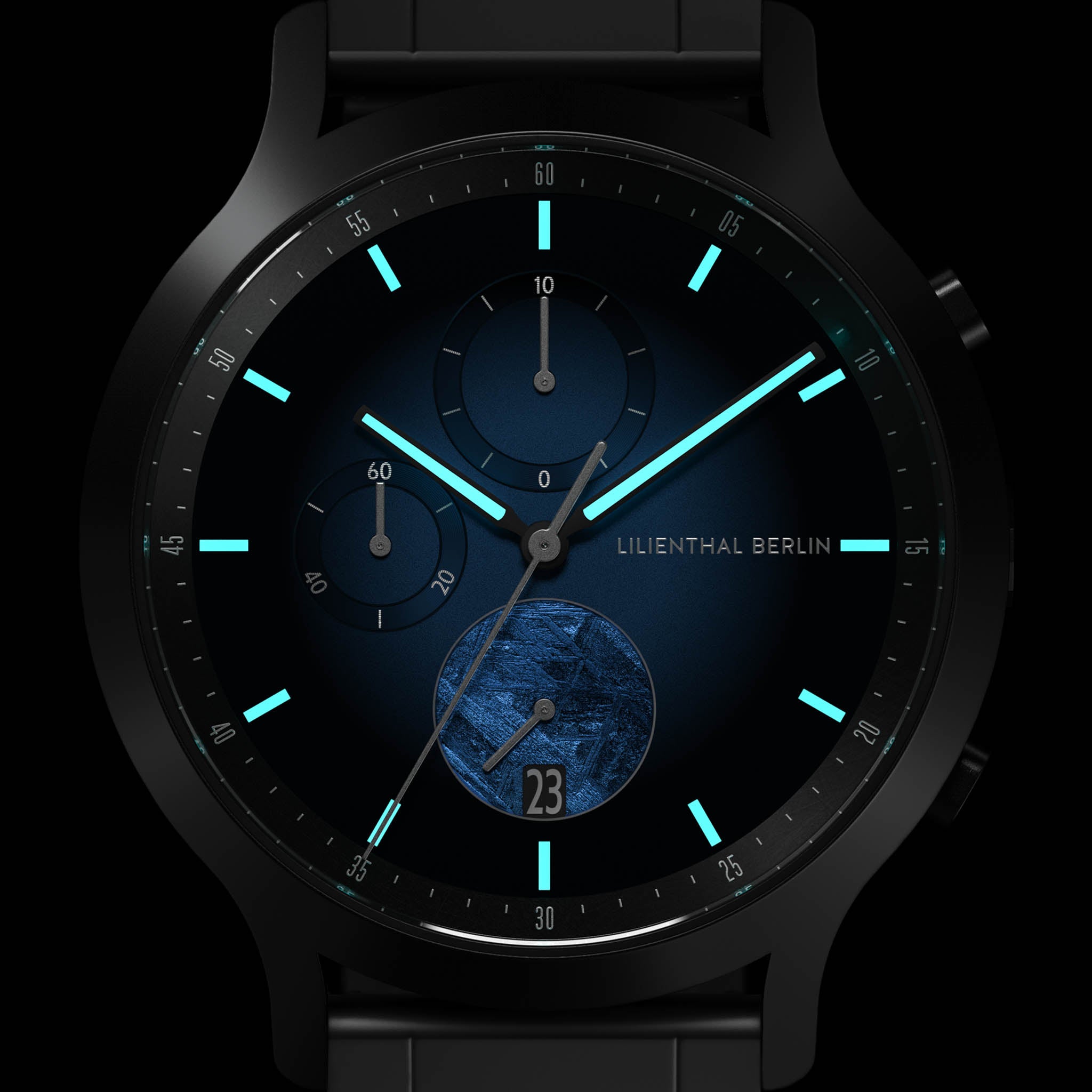Chronograph Meteorite – Blue Flare