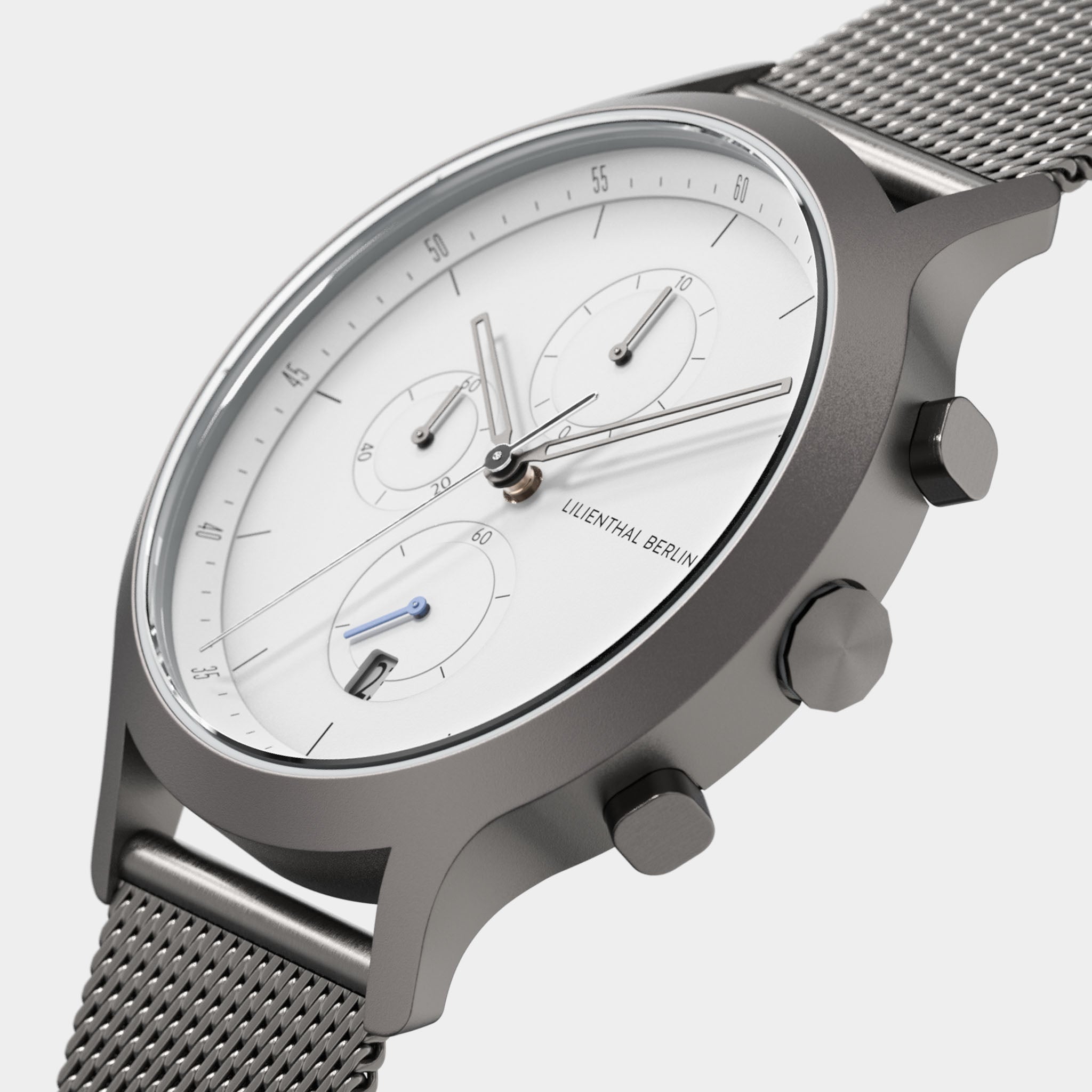 Chronograph – Dark Silver White