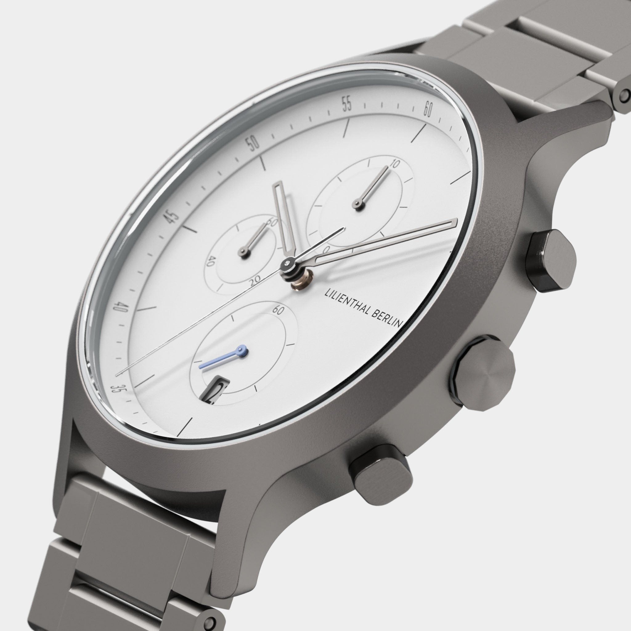 Chronograph – Dark Silver White