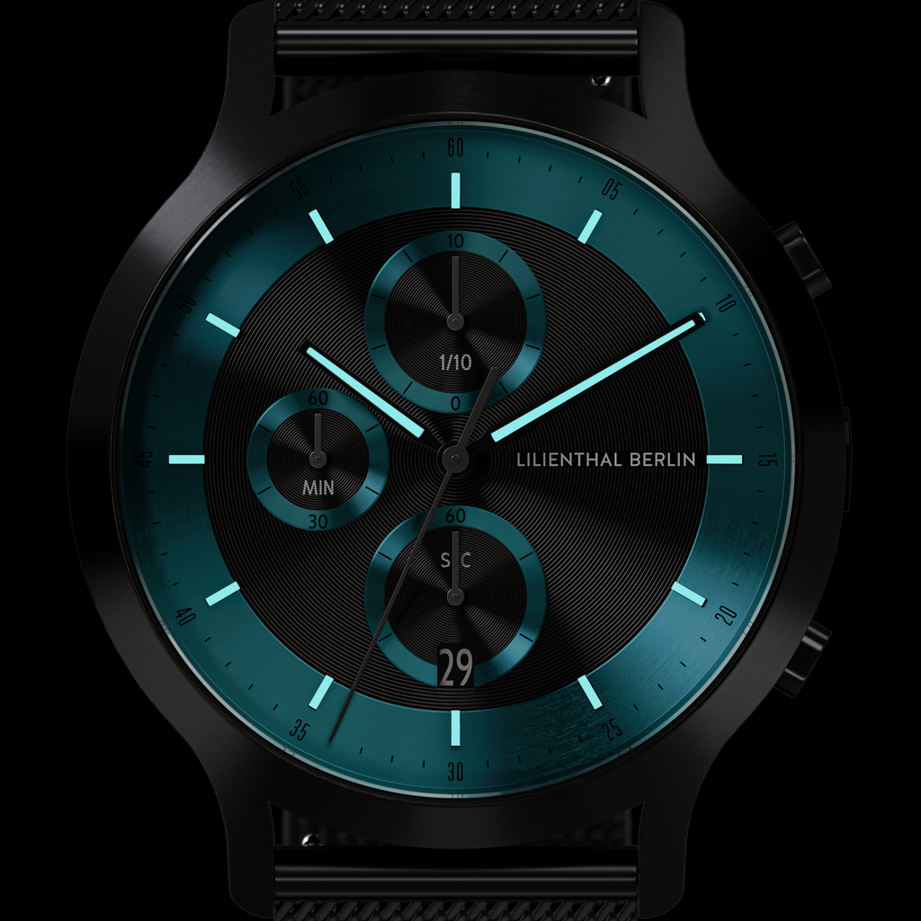 Chronograph LP – Black Cyan