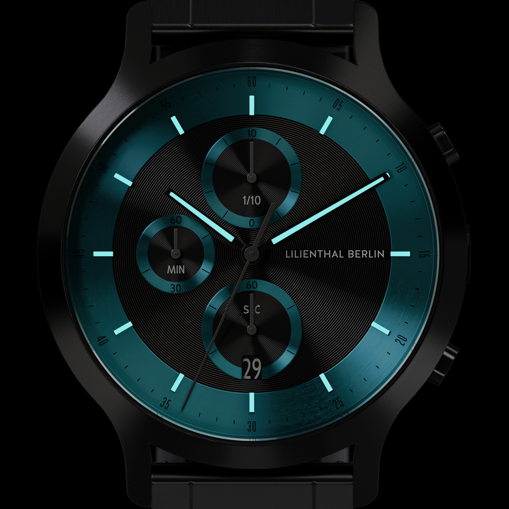 Chronograph LP – Black Cyan