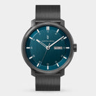 Neolux Day Date Dark Silver Blue - Lilienthal Berlin