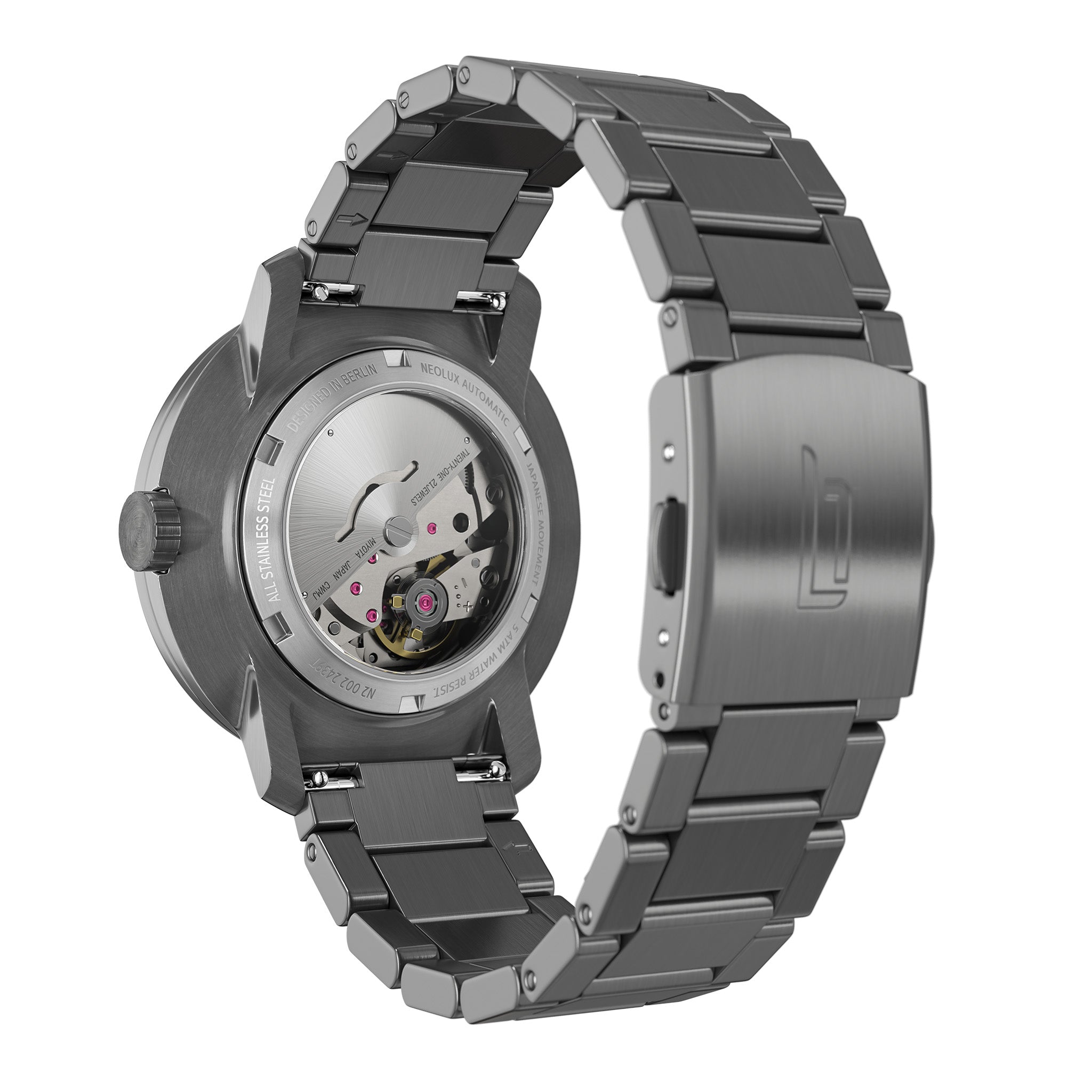 Neolux Day Date Dark Silver Blue - Lilienthal Berlin