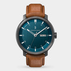 Neolux Day Date Dark Silver Blue - Lilienthal Berlin