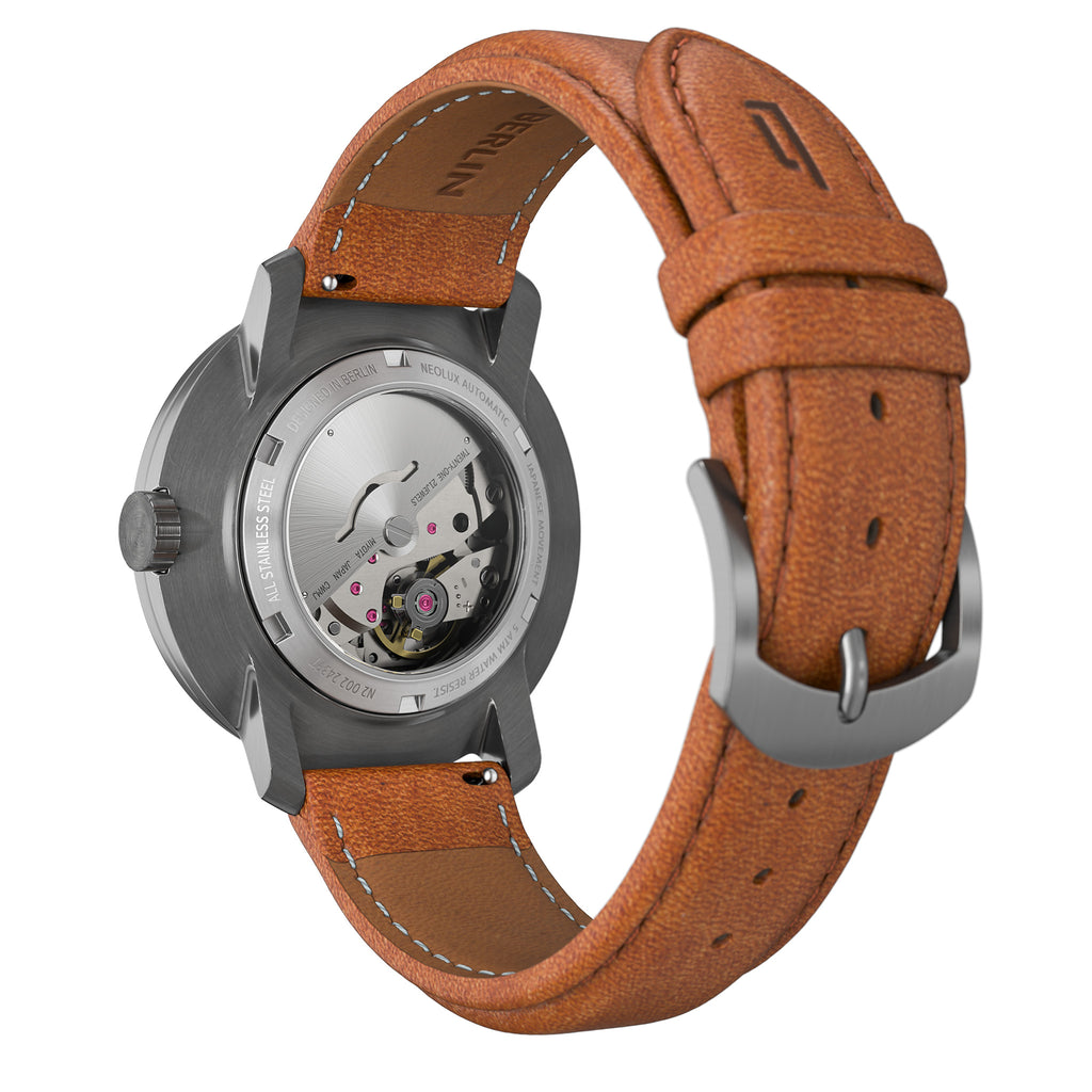 Neolux Day Date Dark Silver Blue - Lilienthal Berlin
