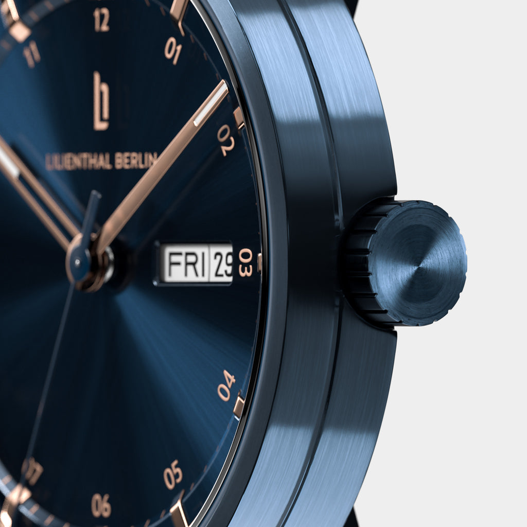 Neolux Day Date – Blue Rose Gold