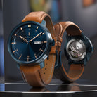 Neolux Day Date Blue Rose Gold - Lilienthal Berlin