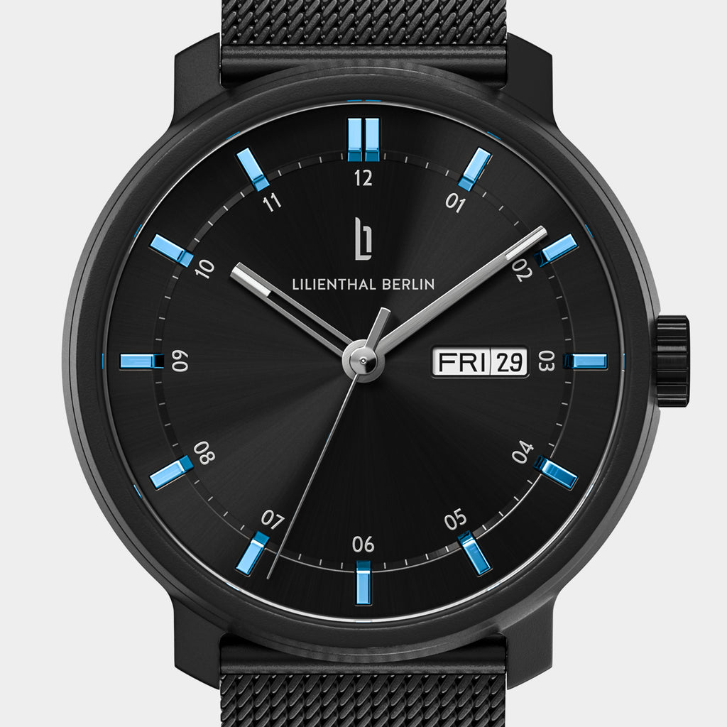 Neolux Day Date – Black Blue