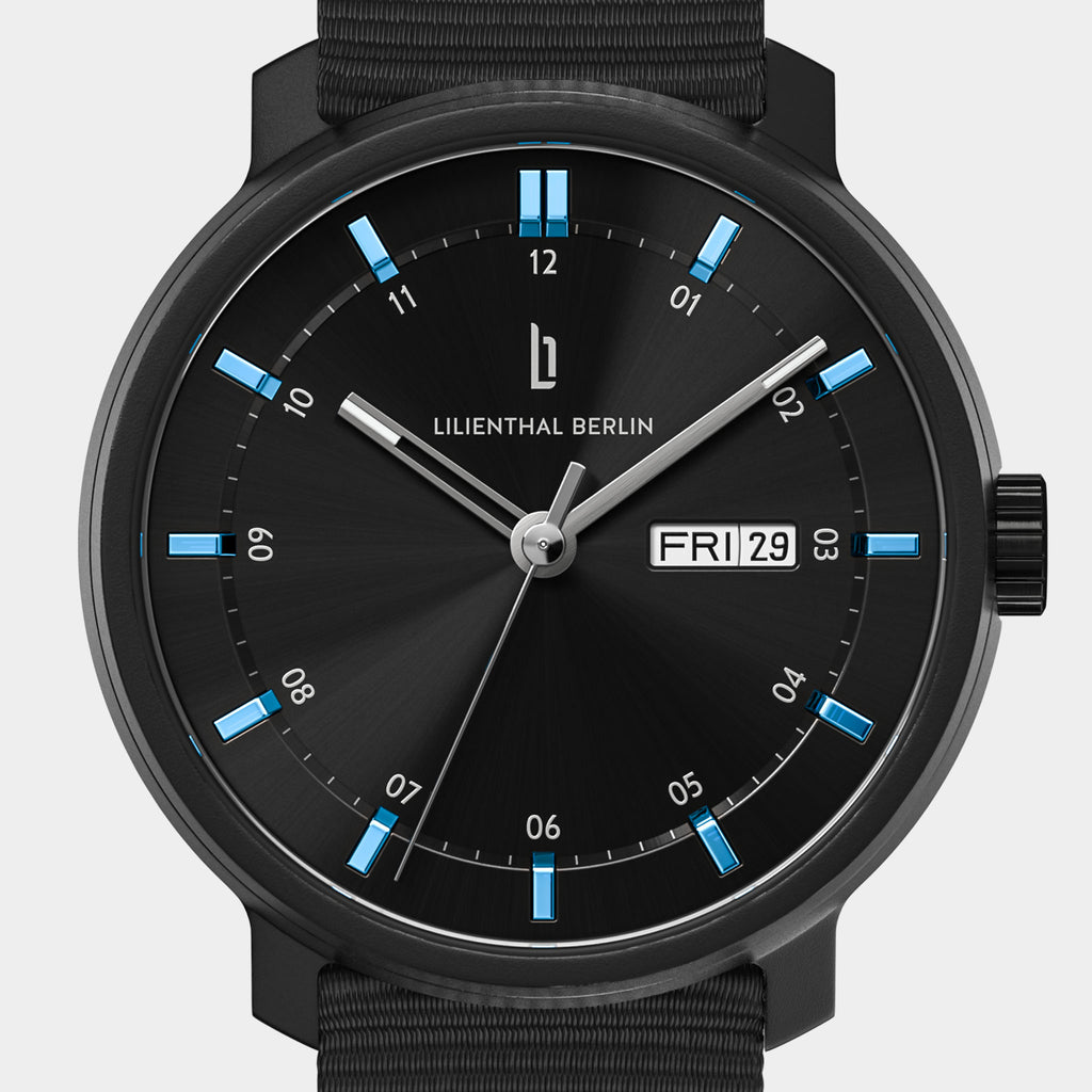 Neolux Day Date – Black Blue