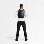 Minimalist Backpack Cactus Leather Navy Blue - Lilienthal Berlin