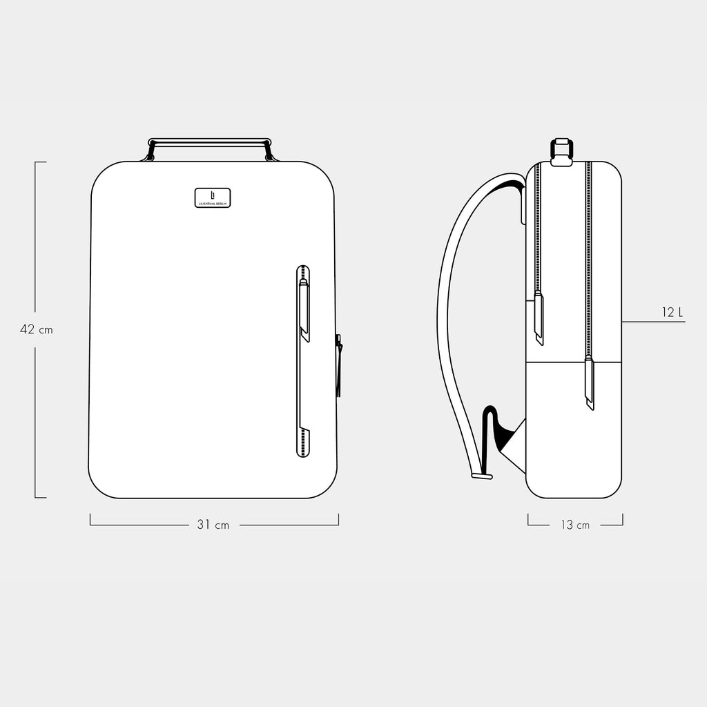 Minimalist Backpack Cactus Leather Sand - Lilienthal Berlin