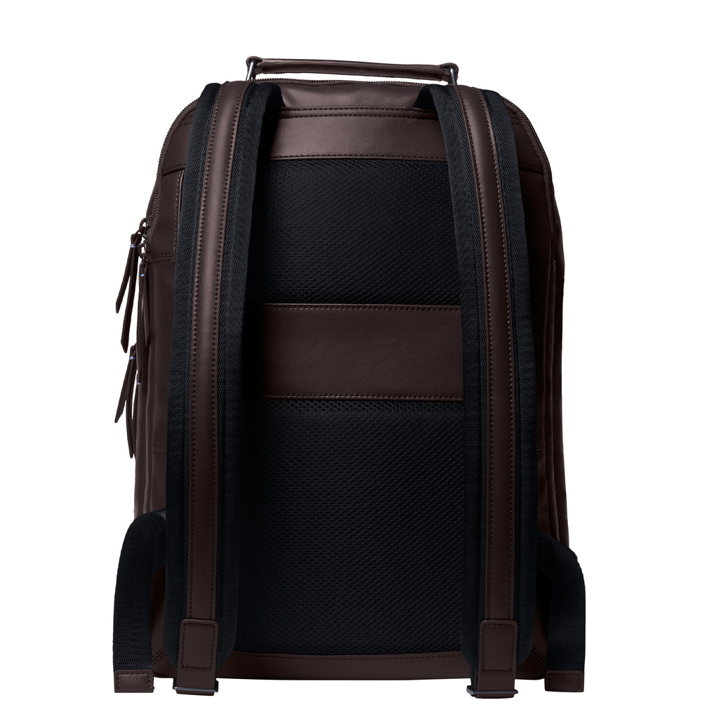 Essential Backpack Cactus Leather Dark Brown - Lilienthal Berlin