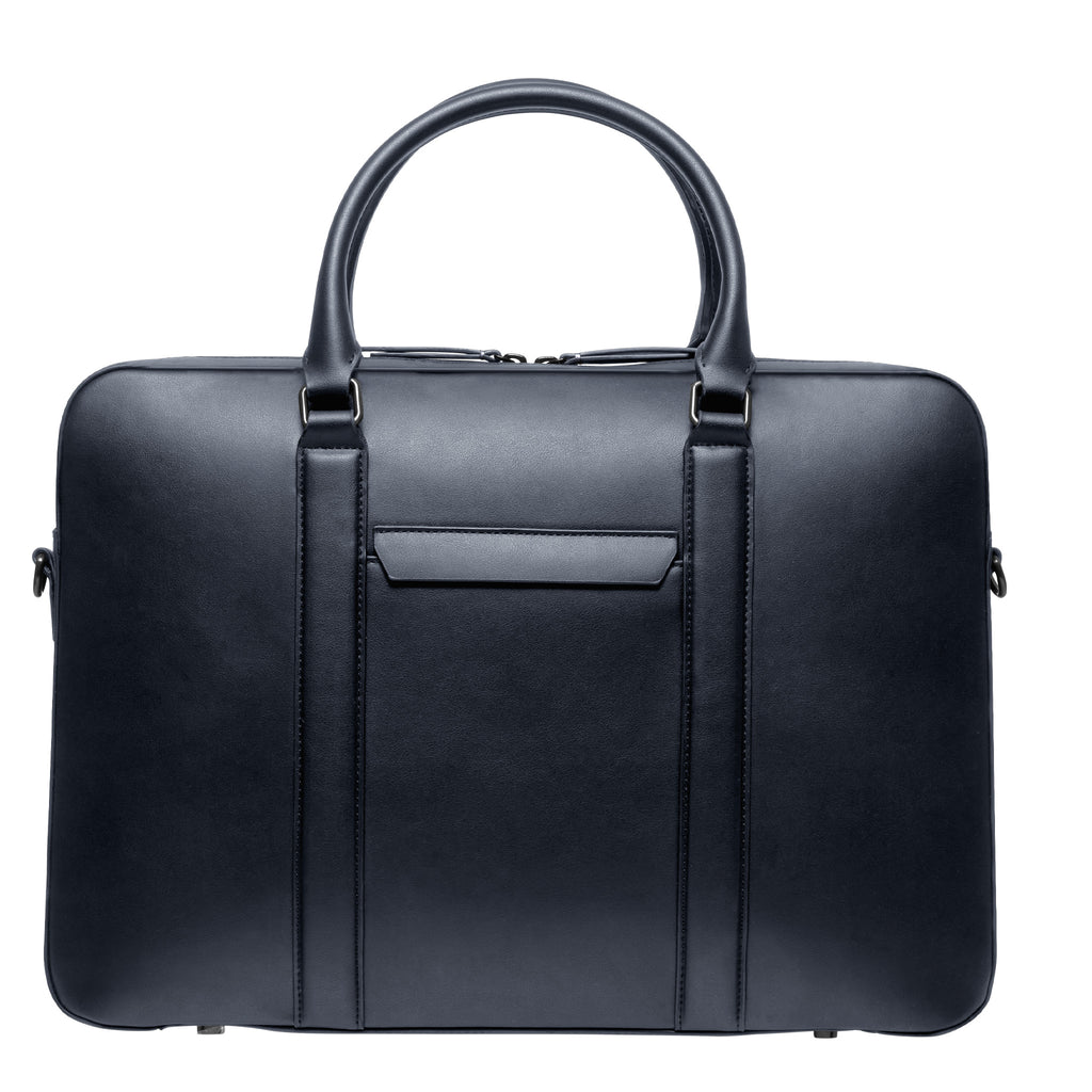 Classic Briefcase Cactus Leather Navy Blue - Lilienthal Berlin