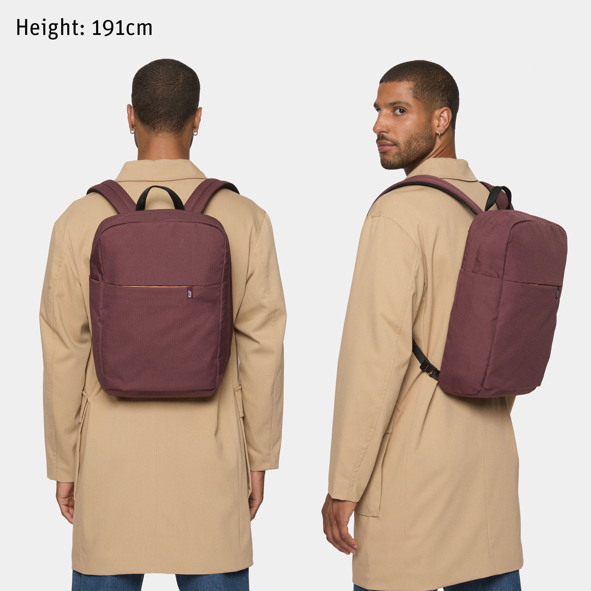 Urbaneer 3-in-1 Daypack Recycled Polyester Aubergine - Lilienthal Berlin