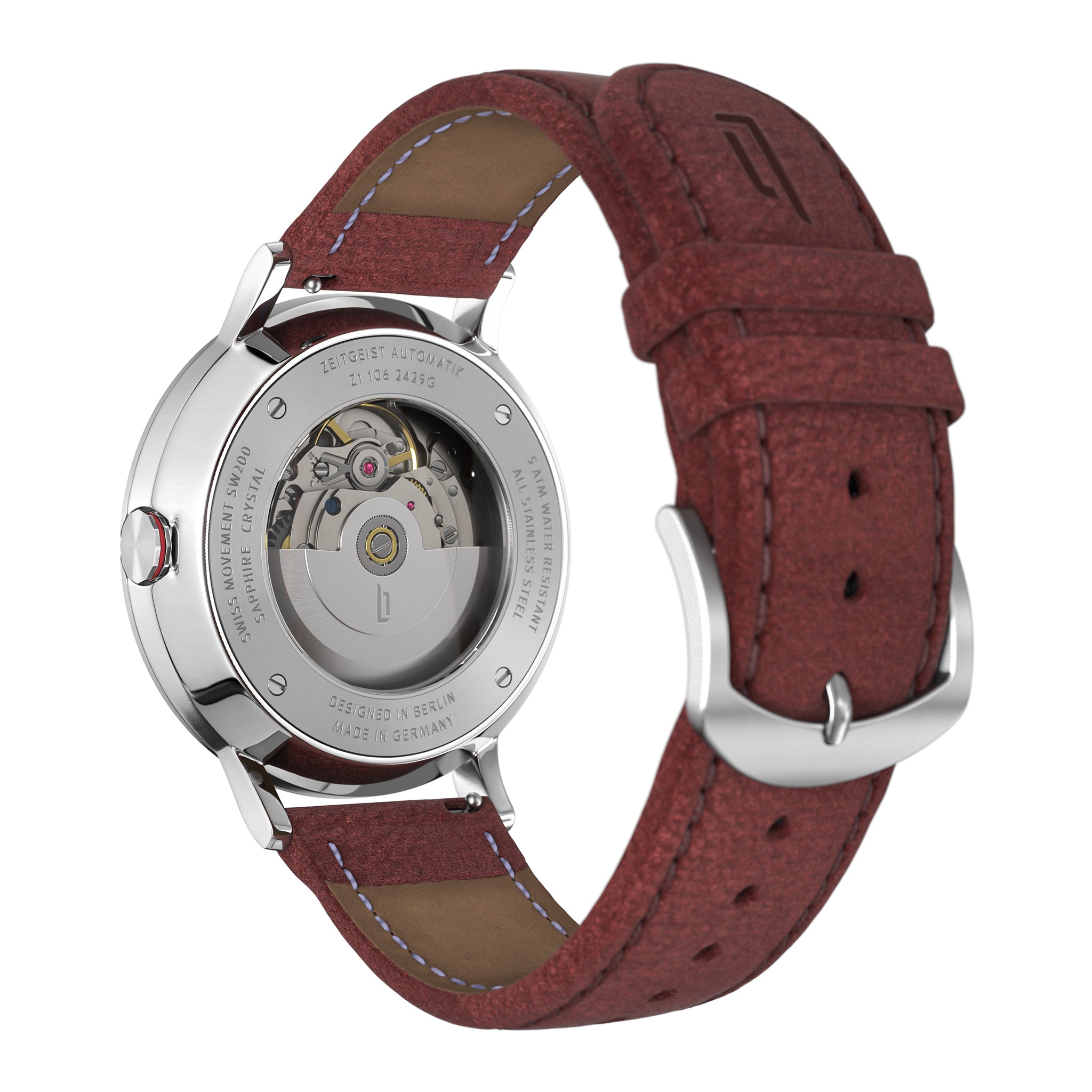 Zeitgeist Automatik Silver Bordeaux - Lilienthal Berlin